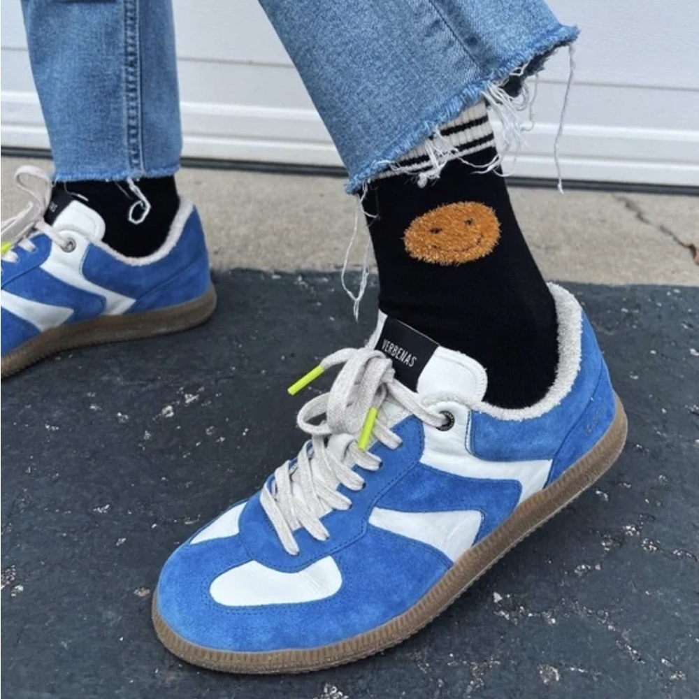 Blue Suede Sneakers by Verbena 41